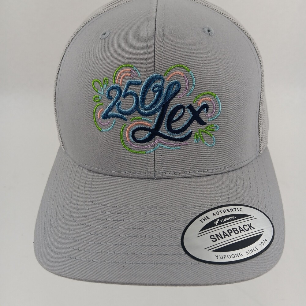 Yupoong The Classics Gray with "250 Lex" Embroidered Design Snapback Trucker